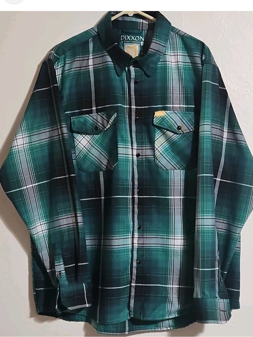 DIXXON The Reilly  Plaid Flannel Shirt ( Has macro on the sleeve)